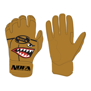 NOFA Industries Gray Batting Gloves Ambidextrous <b>Hook</b> And Loop Closure Training Glove Unisex Adult Durable - Product Image 5