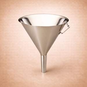 Embudo de Acero Inoxidable con Asa para Transferencia Rápida de Líquidos sin Derrames, Diseño de Boca Ancha, Ideal para Cocina, Bar y Uso Doméstico - Product Image 1