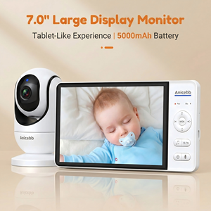 Moniteur Bébé Sans Fil 7 Pouces OEM ODM, Caméra 720P Anti-Hack, Sans <span class=keywords><strong>WiFi</strong></span> Requis, Longue Portée, Batterie 5000mAh, Mode VOX, Alarme Température - Product Image 5