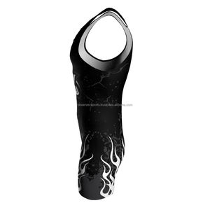 High Elasticity Spandex/Polyester <b>Wrestling</b> <b>Singlet</b> Moisture Wicking Durable Anti-Bacterial Anti-Wrinkle <b>Wrestling</b> Uniform for - Product Image 4