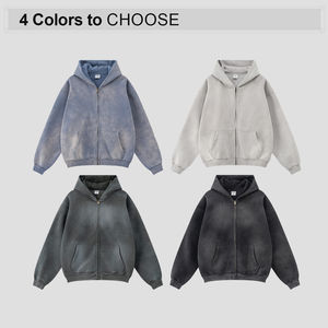 Sweat-shirt long surdimensionné pour homme en coton 100% délavé à l'acide, prix de gros bon marché, sweat-shirt vierge en gros, logo personnalisé - Product Image 2