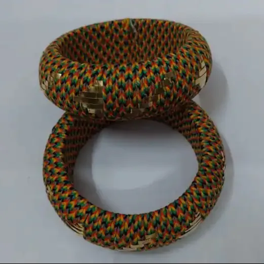 Grossiste Nouvelle Arrivée COLORÉ BLING Bracelet en Rotin pour Femmes Filles Bohème Léger Bracelet en Rotin Osier