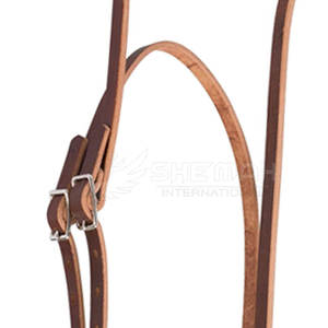 Brides de cheval en cuir avec tête façonnée Bride de cheval légèrement incurvée Légère Qualité exclusive Fabriqué au Pakistan - Product Image 6