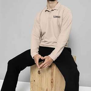 เสื้อยืดโปโลสำหรับผู้ชายผ้าฝ้าย100% ออกแบบโลโก้ได้ตามต้องการ240กรัม - Product Image 5