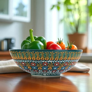 Bol décoratif en marbre de designer, pièce maîtresse en pierre artisanale, plateau de table élégant pour la maison, la cuisine, le salon ou les événements - Product Image 4