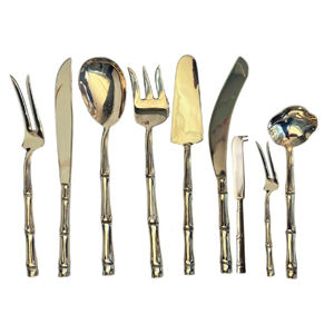 Cubiertos de acero inoxidable occidental de la mejor calidad, juego de cubiertos de Metal de lujo, acabado pulido plateado para fiesta de Hotel - Product Image 3