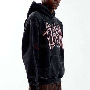 400 + GSM Oversized Boxy Heavyweight 100% Cotton Fleece Hoodie Custom Real Tree Camuflaje Print Streetwear Hoodies - Product Image 2