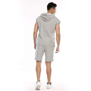 Conjunto de 2 Piezas de Ropa Urbana Personalizada para Hombre: Camiseta sin Mangas con Estampado DTG y Pantalones Cortos de Algodón con Lavado Ácido - Product Image 5