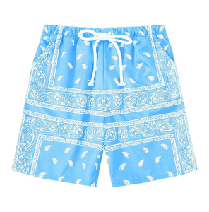 Pantalones cortos de malla para hombre, ropa de gimnasio con estampado de Cachemira y poliéster con logotipo personalizado, pantalones cortos atléticos de verano al por mayor - Product Image 6