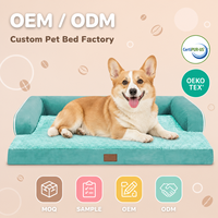 Lit pour chien de luxe XL surdimensionné à haute résilience, matelas orthopédique premium en éponge et velours, idéal pour l'hiver - Vente flash
