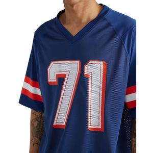 เสื้ออเมริกันฟุตบอลแบบสั้น ระบายอากาศได้ดี สั่งทำได้ตามแบบ ออกแบบเองได้ ขายส่ง เสื้อกีฬาแบบซับลิเมชั่น ระดับมืออาชีพ สำหรับทีม คุณภาพสูง - Product Image 2