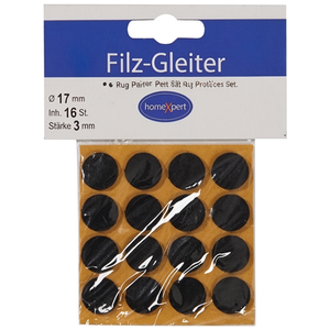 Brown 17mm Self-Adhesive Felt Rug Pad 16 Pieces Per Set - Product Image 2