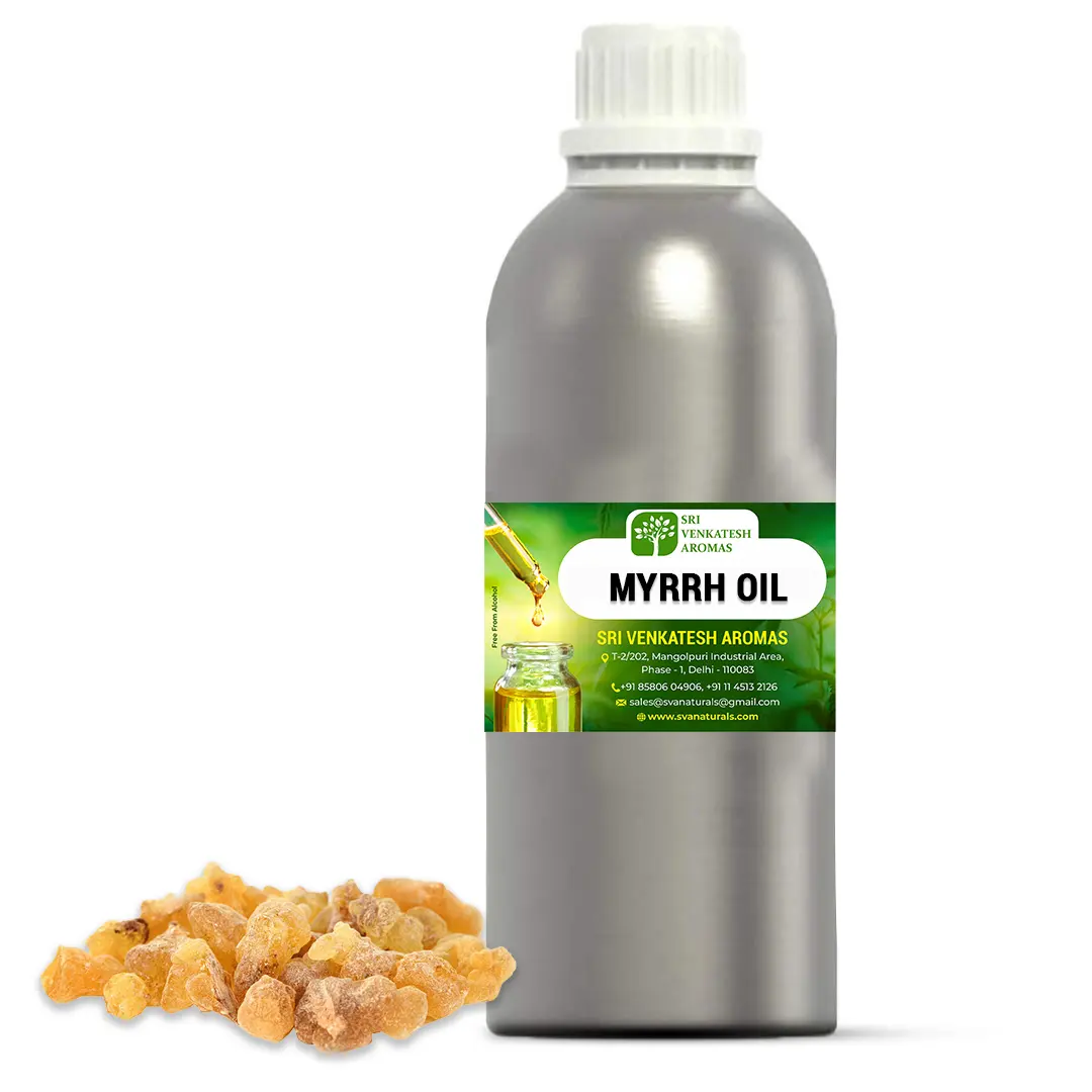 Huile essentielle de myrrhe biologique à prix raisonnable par Sri Venkatesh Aromas