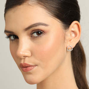 Compre Pendientes de Plata de Ley 925 de Primera Calidad para Mujeres y Niñas, Pendientes de Diamantes con Corte Princesa en Oro de 14K, Pendientes de Moda con Forma de Flor y Gota de Agua - Product Image 4
