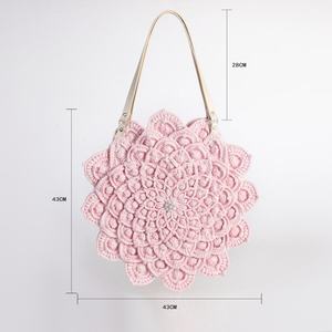 Bolso de Hombro con Patrón de Mandala Rosa Tejido a Mano, Venta al Por Mayor, Personalizado, Ideal para el Uso Diario - Product Image 2
