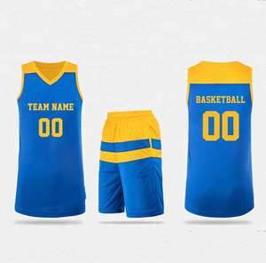 Vente en gros chemise de basket-ball brodée dernier maillot de basket-ball noir design personnalisé sublimation basket-ball t-shirt et ensemble court - Product Image 2