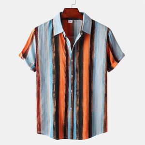 Nuevas camisas casuales sublimadas para hombres con forro de algodón estampado al aire libre camisas casuales de manga corta para hombres de alta calidad - Product Image 6