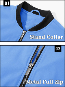 Vente en gros de veste universitaire baseball en polyester uni personnalisée pour hommes bombardier noir pour garçons avec logo imprimé sur le devant - Product Image 4