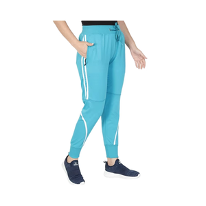 Pantalon cargo décontracté pour femme, coupe slim, pour l'été, taille élastique, style à devant plat, séchage rapide, respirant, polyester/coton - Product Image 1