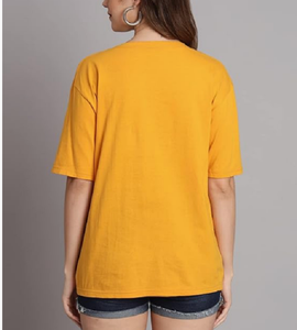 T-shirts surdimensionnés pour femmes grande taille avec fente été à manches courtes col rond hauts tunique décontractée Blouse - Product Image 3