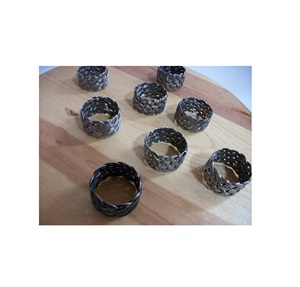 Servilletero de diseño moderno único Chapado en negro de acero inoxidable, servilletero de gama alta para decoraciones de banquetes de boda - Product Image 1