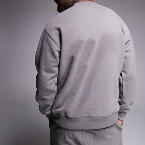 Survêtement en molleton 100% coton de haute qualité pour hommes, vêtements de rue confortables, style Hip Hop, avec impression personnalisée, logo bouffant en 3D, grande taille solide - Product Image 2