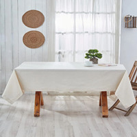 Nappe blanche lavable de marque de qualité supérieure lin 100% coton couverture tissu élégance mariages Banquet moderne et élégant durable