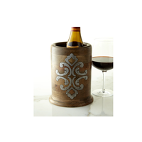 Refroidisseur de vin et bois d'acacia de grande taille de couleur naturelle pour le vin de champagne et le seau de vodka avec refroidisseurs et refroidisseurs de taille moyenne