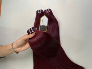 ผมต่อทำจากด้ายย้อมสีบริสุทธิ์เส้นผมเทปดึงเส้นผมเส้นใยแบบนุ่มคุณภาพระดับพรีเมียมจากเวียดนาม - Product Image 3