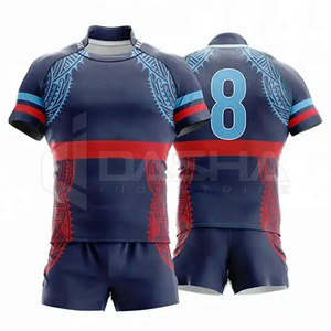 Nuevo Conjunto de Uniforme de Rugby Personalizable de 2 Piezas, Transpirable, de Secado Rápido, 100% Poliéster con Diseño y Logotipo OEM para Equipos - Product Image 6