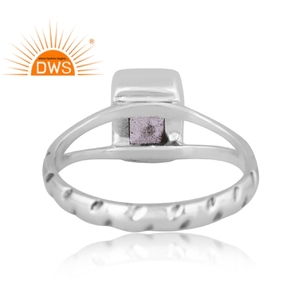 Hot Selling Oxidized Sterling Silver Natural Crystal <b>Quartz</b> Gemstone Stackable <b>Ring</b> Jewelry Manufacturer - Product Image 4