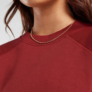 Sudadera Ligera de Alta Calidad para Mujer, con Hombros Caídos, de Felpa, Lisa, Teñida, Elegante y de Secado Rápido - Product Image 5