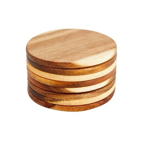 Posavasos de madera de la mejor calidad con posavasos de diseño de madera tallada en el interior tamaño personalizado y posavasos de taza de café de madera de mango de forma redonda - Product Image 6