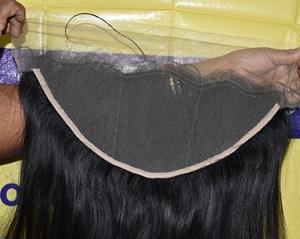 ผมต่อแบบอินเดียแท้ธรรมชาติ13*6สีดำตรงส่วนหน้า8-32นิ้วใช้สารเคมี - Product Image 1
