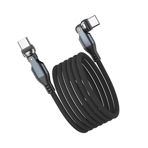 สายชาร์จแม่เหล็กแบบม้วนอัตโนมัติ 240W Type-C ถึง 540 องศา Type-C ชาร์จเร็ว - Product Image 1