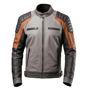 Men's Brown Genuine Sheepskin Quilted Shoulders Classy Motorbike Jackets With CE Armors Lightweight Motorcycle Jacket For Men - Product Image 3