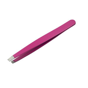 Pince à épiler professionnelle en acier inoxydable inclinée de haute qualité en gros, étiquette privée - Product Image 5