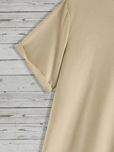 เสื้อยืดลำลองผู้ชายคุณภาพสูง เนื้อผ้าเบาสบาย ระบายอากาศได้ดี ผลิตจากผ้าฝ้ายผสมโพลีเอสเตอร์ สีพื้นเรียบ สามารถสกรีนโลโก้ได้ เหมาะสำหรับฤดูร้อน เสื้อยืดพื้นฐาน - Product Image 4