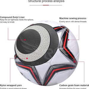 Low Moq PU Training Match Football Custom Logo Wholesale Supplier Machine Stitched Soccer <b>Ball</b> - Product Image 5