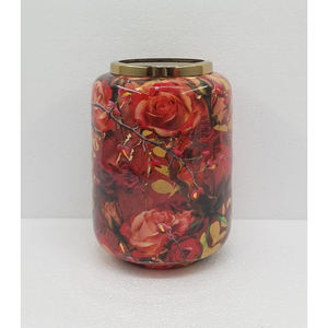 Calcomanía de jarrón de flores de metal de diseño elegante, para el hogar y la boda acabado esmaltado, mesa decorativa hecha a mano, personalizada a granel - Product Image 4