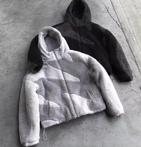 Fashion Classic <b>Sherpa</b> Fleece Warm Windproof <b>Men</b> Winter Jacket Splicing Long Sleeve Zipper Design Plush Jacket <b>Sherpa</b> <b>Hoodie</b> - Product Image 1