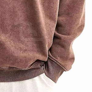 Gran oferta, diseño personalizado, sudadera sólida de poliéster/algodón lavado ácido para hombre, recién llegado, estilo informal de invierno - Product Image 6
