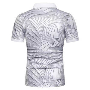 Vente en gros au design unique 2025 de qualité supérieure Logo de marque personnalisé Polo en coton à manches courtes Design imprimé - Product Image 3