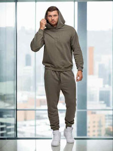 Vêtements de sport décontractés de rue haute unisexes, vente en gros à bas prix, vêtements de sport de jogging avec pantalon à cordon respirant imprimé lavé - Product Image 3