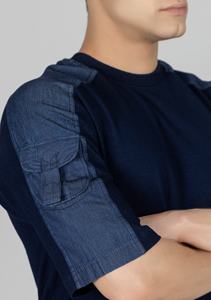 Hommes 100% coton Boxy surdimensionné chemise broderie goutte épaule col arrondi luxe été en plein air Fitness vêtements tricotés - Product Image 5