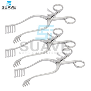 Retractor Weitlaner, Retractor de punta roma redonda de autorretención, instrumentos quirúrgicos veterinarios de SUAVE SURGICAL INSTRUMENTS - Product Image 2