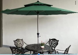 ร่มกันแดดแบบใช้มือหมุนพับได้สำหรับใช้ในสวนขนาด2.7เมตรสำหรับระเบียงสระว่ายน้ำระเบียงโรงแรมหรือใช้ชายหาดกลางแจ้ง - Product Image 2