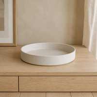 Pot à Bonsaï en Céramique Peu Profond, Large et Rond, à Surface Rugueuse, avec Trou de Drainage pour Boule de Mousse, Décoration de Bureau et Maison