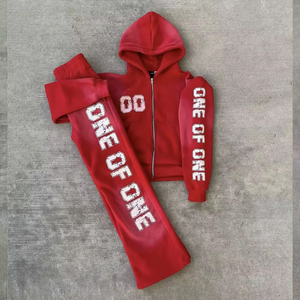 Conjunto Deportivo de Felpa de Algodón para Hombre, Talla Grande, Invierno, Sudadera con Capucha y Pantalones Deportivos, Impresión de Logotipo Personalizado, Color Sólido, Ropa Casual - Product Image 2