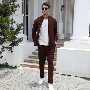 Ensemble décontracté d'été 2 pièces pour homme : Chemise à manches longues boutonnée et pantalon ample respirant à séchage rapide, haute qualité, avec poches, idéal pour le yoga - Product Image 5